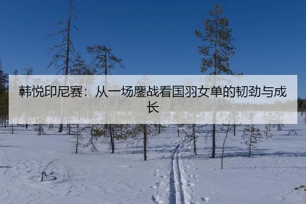 韩悦印尼赛：从一场鏖战看国羽女单的韧劲与成长